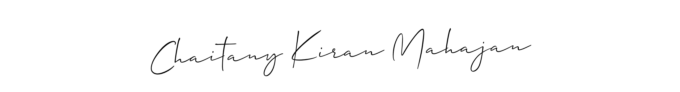 Make a short Chaitany Kiran Mahajan signature style. Manage your documents anywhere anytime using Allison_Script. Create and add eSignatures, submit forms, share and send files easily. Chaitany Kiran Mahajan signature style 2 images and pictures png