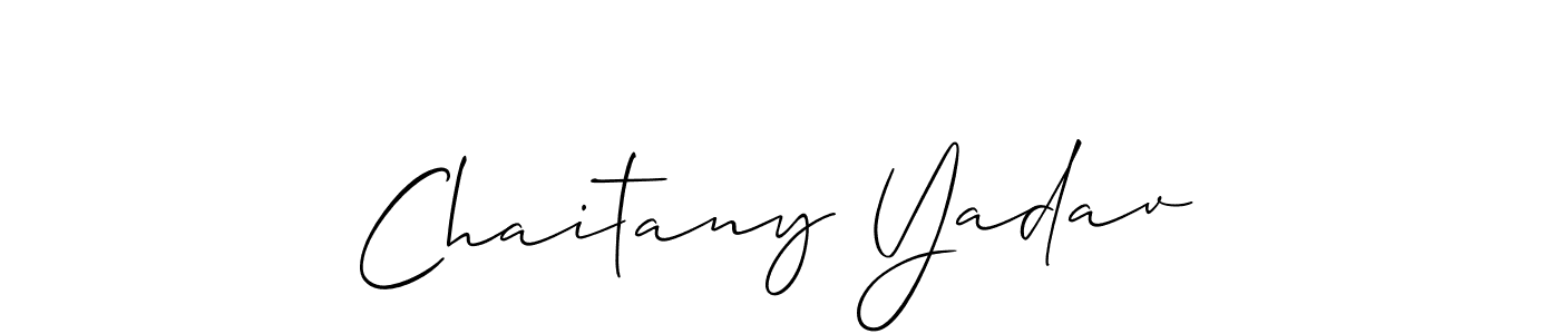 Also we have Chaitany Yadav name is the best signature style. Create professional handwritten signature collection using Allison_Script autograph style. Chaitany Yadav signature style 2 images and pictures png