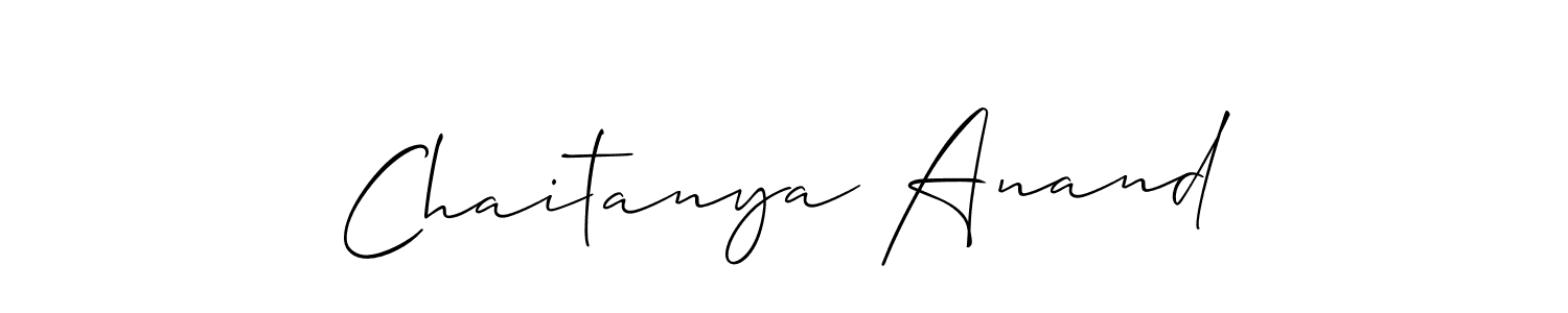 Design your own signature with our free online signature maker. With this signature software, you can create a handwritten (Allison_Script) signature for name Chaitanya Anand. Chaitanya Anand signature style 2 images and pictures png
