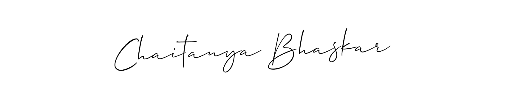 How to make Chaitanya Bhaskar signature? Allison_Script is a professional autograph style. Create handwritten signature for Chaitanya Bhaskar name. Chaitanya Bhaskar signature style 2 images and pictures png