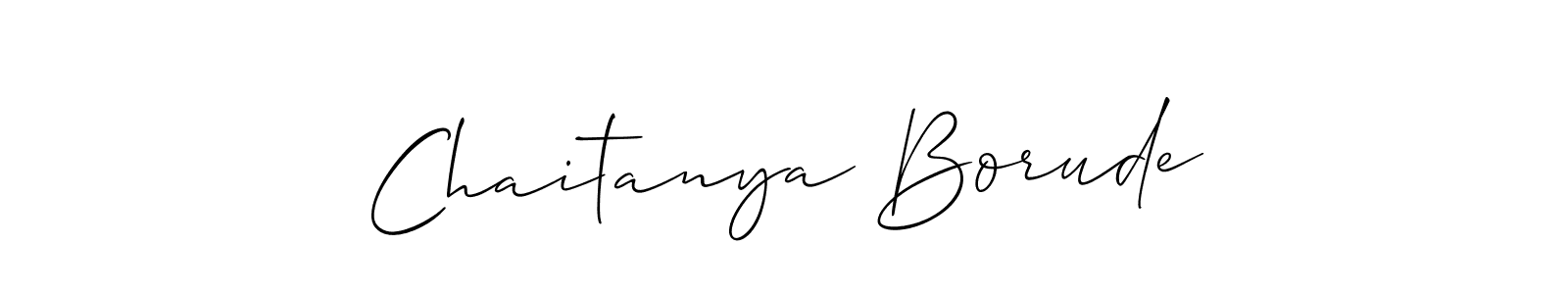 Design your own signature with our free online signature maker. With this signature software, you can create a handwritten (Allison_Script) signature for name Chaitanya Borude. Chaitanya Borude signature style 2 images and pictures png