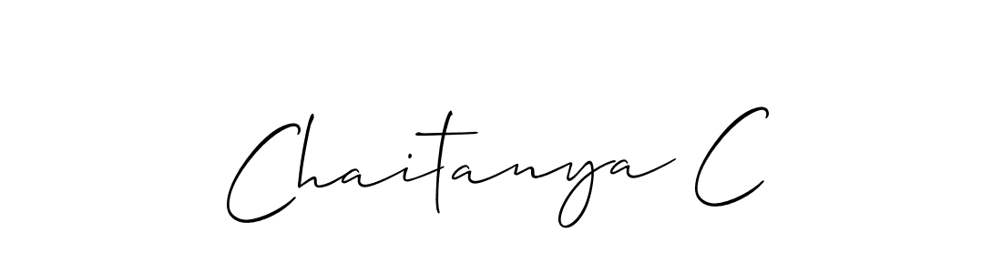Chaitanya C stylish signature style. Best Handwritten Sign (Allison_Script) for my name. Handwritten Signature Collection Ideas for my name Chaitanya C. Chaitanya C signature style 2 images and pictures png