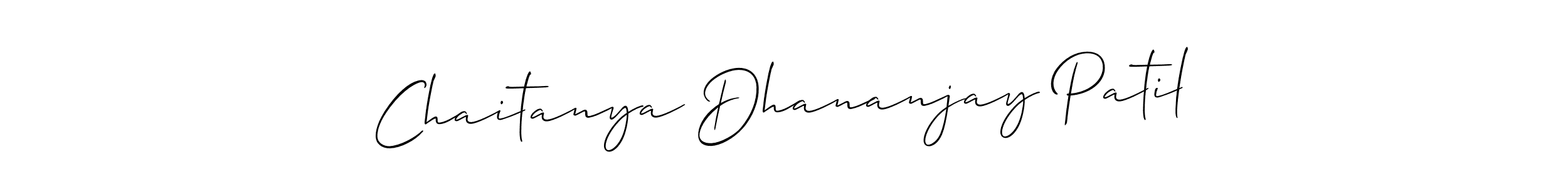 How to make Chaitanya Dhananjay Patil signature? Allison_Script is a professional autograph style. Create handwritten signature for Chaitanya Dhananjay Patil name. Chaitanya Dhananjay Patil signature style 2 images and pictures png