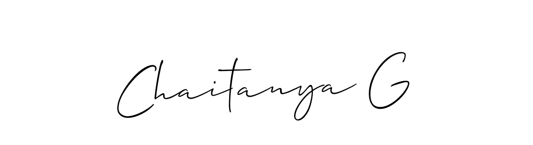 Design your own signature with our free online signature maker. With this signature software, you can create a handwritten (Allison_Script) signature for name Chaitanya G. Chaitanya G signature style 2 images and pictures png