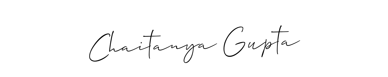 Make a beautiful signature design for name Chaitanya Gupta. With this signature (Allison_Script) style, you can create a handwritten signature for free. Chaitanya Gupta signature style 2 images and pictures png
