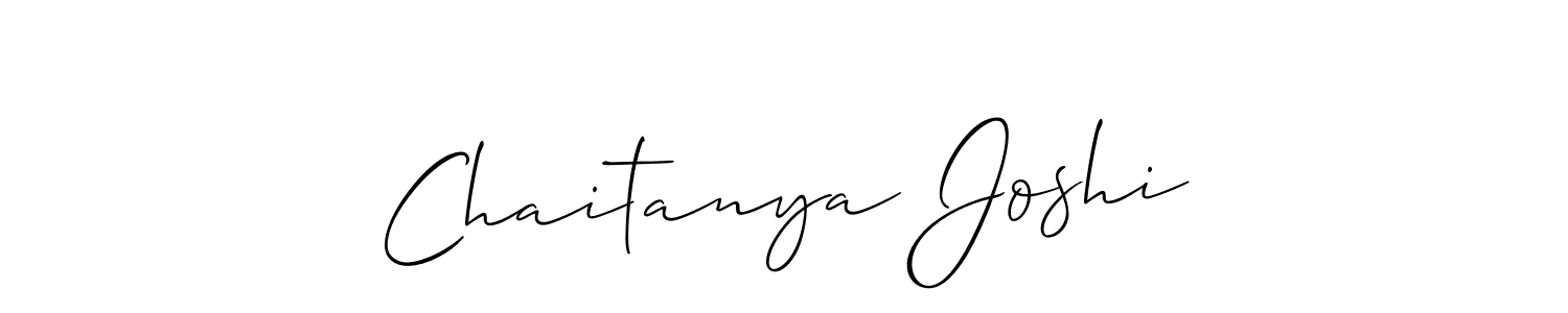 Use a signature maker to create a handwritten signature online. With this signature software, you can design (Allison_Script) your own signature for name Chaitanya Joshi. Chaitanya Joshi signature style 2 images and pictures png