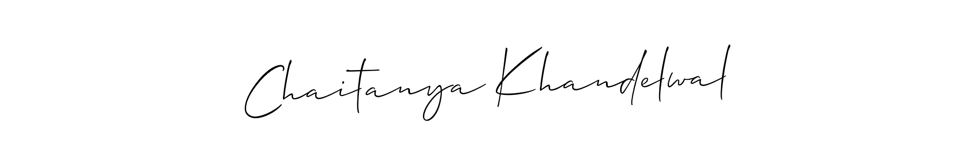 How to Draw Chaitanya Khandelwal signature style? Allison_Script is a latest design signature styles for name Chaitanya Khandelwal. Chaitanya Khandelwal signature style 2 images and pictures png