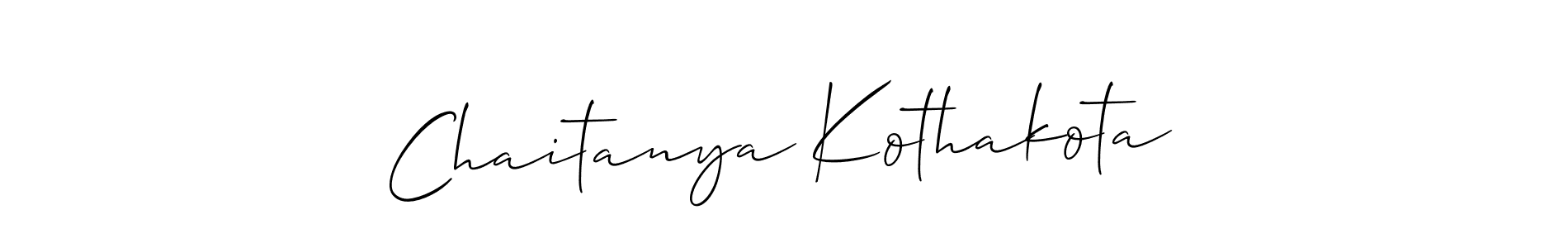 The best way (Allison_Script) to make a short signature is to pick only two or three words in your name. The name Chaitanya Kothakota include a total of six letters. For converting this name. Chaitanya Kothakota signature style 2 images and pictures png