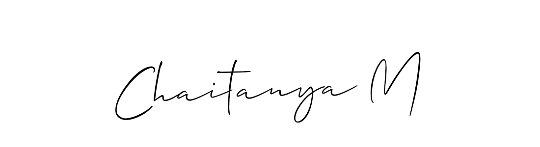 Also You can easily find your signature by using the search form. We will create Chaitanya M name handwritten signature images for you free of cost using Allison_Script sign style. Chaitanya M signature style 2 images and pictures png