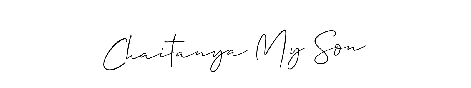 Make a beautiful signature design for name Chaitanya My Son. With this signature (Allison_Script) style, you can create a handwritten signature for free. Chaitanya My Son signature style 2 images and pictures png