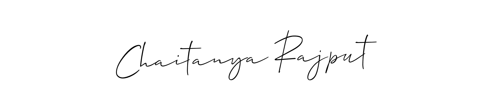 How to make Chaitanya Rajput name signature. Use Allison_Script style for creating short signs online. This is the latest handwritten sign. Chaitanya Rajput signature style 2 images and pictures png