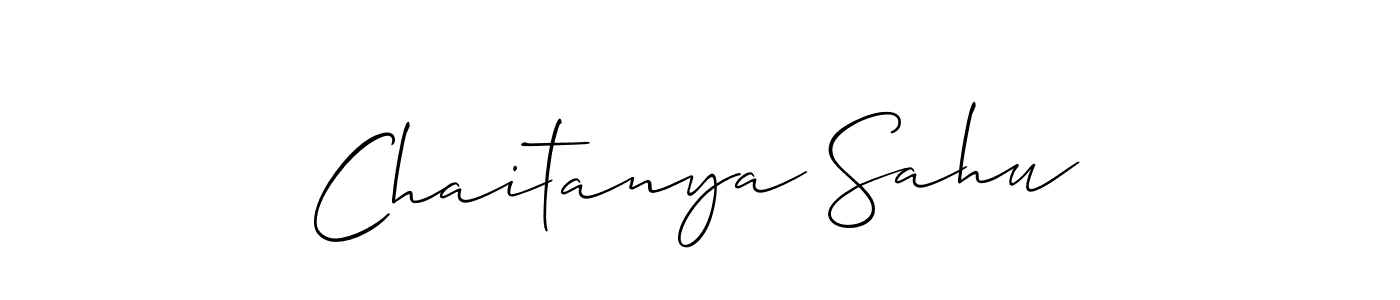 Create a beautiful signature design for name Chaitanya Sahu. With this signature (Allison_Script) fonts, you can make a handwritten signature for free. Chaitanya Sahu signature style 2 images and pictures png