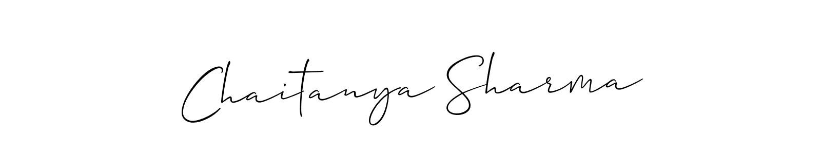 Design your own signature with our free online signature maker. With this signature software, you can create a handwritten (Allison_Script) signature for name Chaitanya Sharma. Chaitanya Sharma signature style 2 images and pictures png