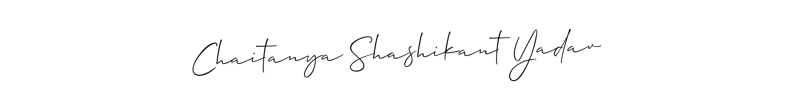 You should practise on your own different ways (Allison_Script) to write your name (Chaitanya Shashikant Yadav) in signature. don't let someone else do it for you. Chaitanya Shashikant Yadav signature style 2 images and pictures png