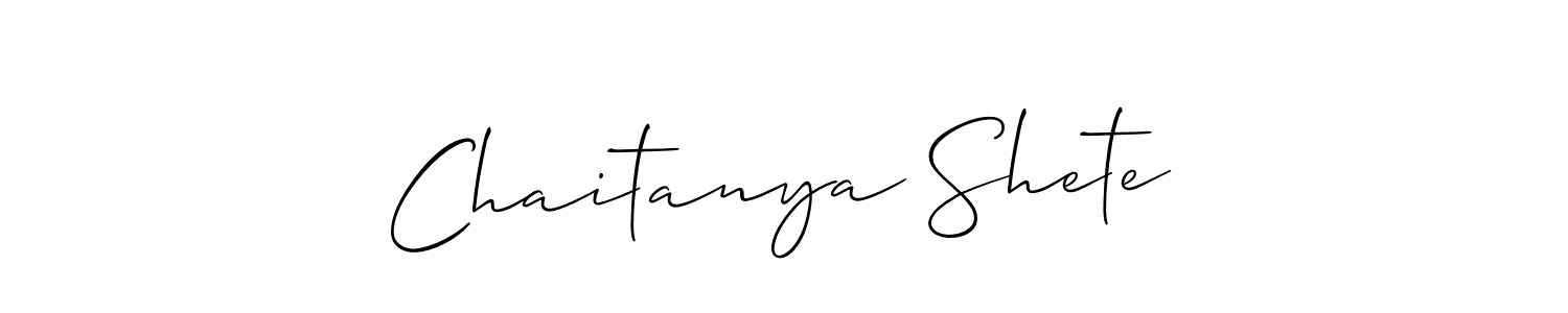 Design your own signature with our free online signature maker. With this signature software, you can create a handwritten (Allison_Script) signature for name Chaitanya Shete. Chaitanya Shete signature style 2 images and pictures png