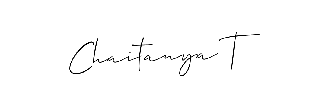 The best way (Allison_Script) to make a short signature is to pick only two or three words in your name. The name Chaitanya T include a total of six letters. For converting this name. Chaitanya T signature style 2 images and pictures png