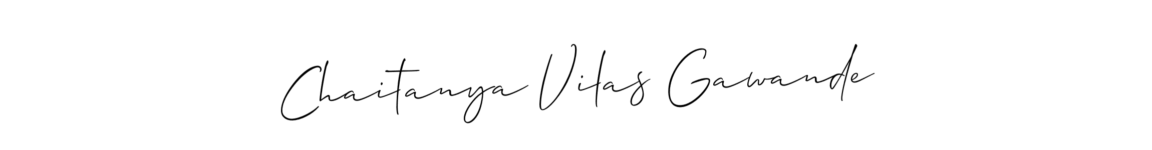 Make a beautiful signature design for name Chaitanya Vilas Gawande. With this signature (Allison_Script) style, you can create a handwritten signature for free. Chaitanya Vilas Gawande signature style 2 images and pictures png