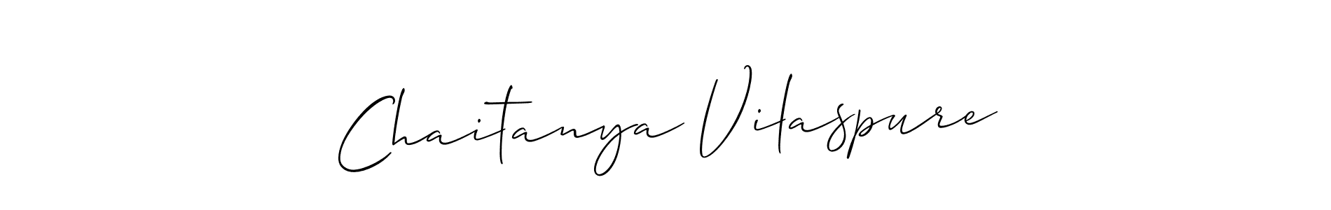 if you are searching for the best signature style for your name Chaitanya Vilaspure. so please give up your signature search. here we have designed multiple signature styles  using Allison_Script. Chaitanya Vilaspure signature style 2 images and pictures png