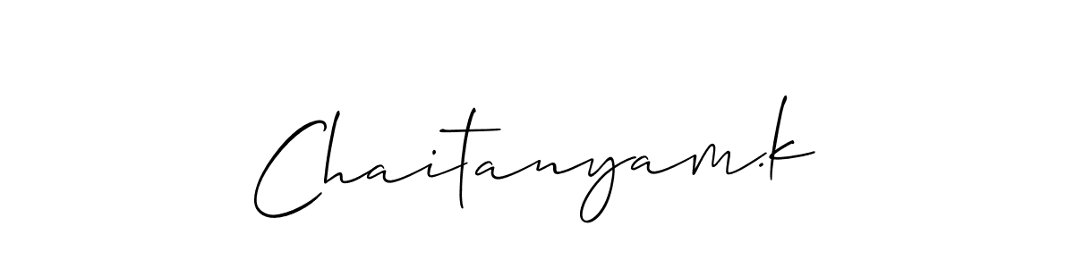 It looks lik you need a new signature style for name Chaitanyam.k. Design unique handwritten (Allison_Script) signature with our free signature maker in just a few clicks. Chaitanyam.k signature style 2 images and pictures png