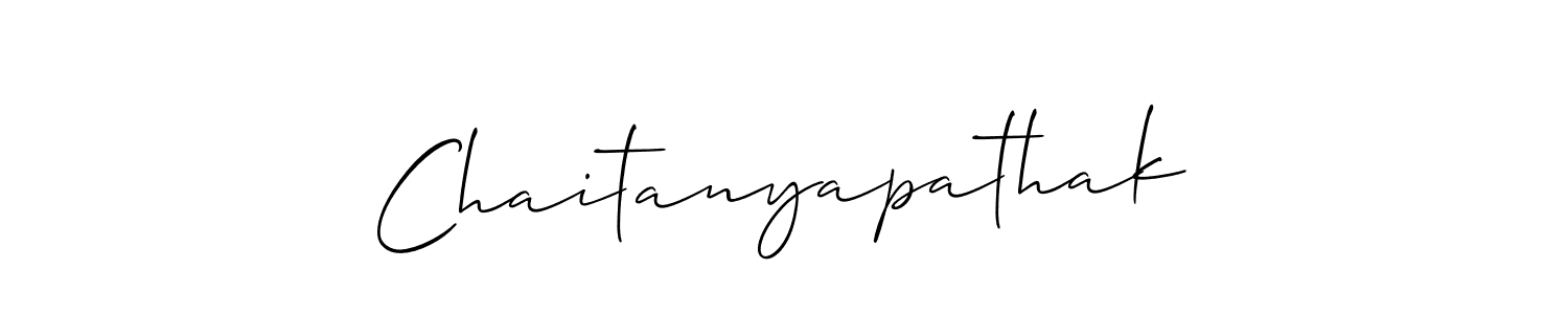 You should practise on your own different ways (Allison_Script) to write your name (Chaitanyapathak) in signature. don't let someone else do it for you. Chaitanyapathak signature style 2 images and pictures png