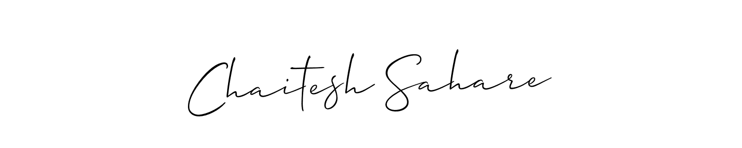 Chaitesh Sahare stylish signature style. Best Handwritten Sign (Allison_Script) for my name. Handwritten Signature Collection Ideas for my name Chaitesh Sahare. Chaitesh Sahare signature style 2 images and pictures png