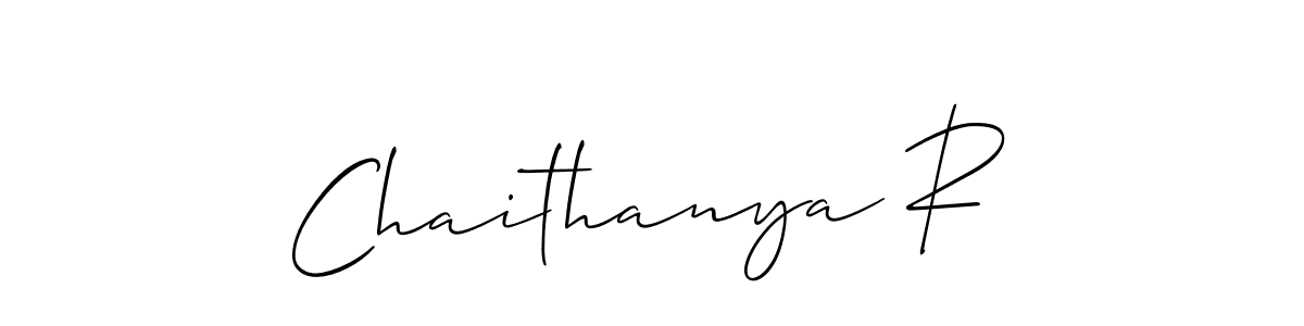 How to Draw Chaithanya R signature style? Allison_Script is a latest design signature styles for name Chaithanya R. Chaithanya R signature style 2 images and pictures png