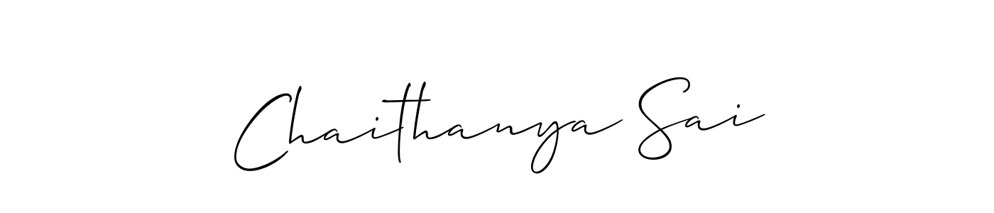 Also we have Chaithanya Sai name is the best signature style. Create professional handwritten signature collection using Allison_Script autograph style. Chaithanya Sai signature style 2 images and pictures png