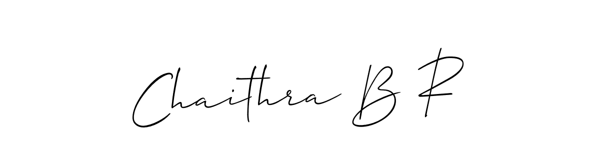 How to make Chaithra B R signature? Allison_Script is a professional autograph style. Create handwritten signature for Chaithra B R name. Chaithra B R signature style 2 images and pictures png