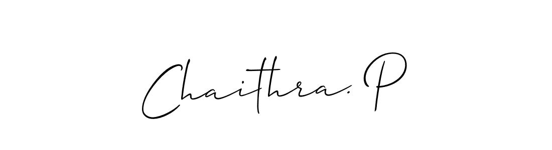 Use a signature maker to create a handwritten signature online. With this signature software, you can design (Allison_Script) your own signature for name Chaithra. P. Chaithra. P signature style 2 images and pictures png