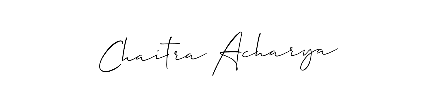 Make a short Chaitra Acharya signature style. Manage your documents anywhere anytime using Allison_Script. Create and add eSignatures, submit forms, share and send files easily. Chaitra Acharya signature style 2 images and pictures png