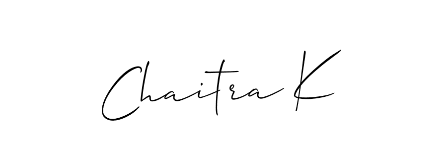 Also we have Chaitra K name is the best signature style. Create professional handwritten signature collection using Allison_Script autograph style. Chaitra K signature style 2 images and pictures png