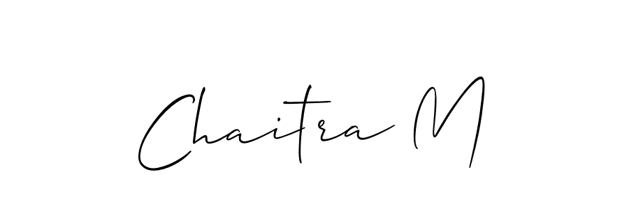 Create a beautiful signature design for name Chaitra M. With this signature (Allison_Script) fonts, you can make a handwritten signature for free. Chaitra M signature style 2 images and pictures png