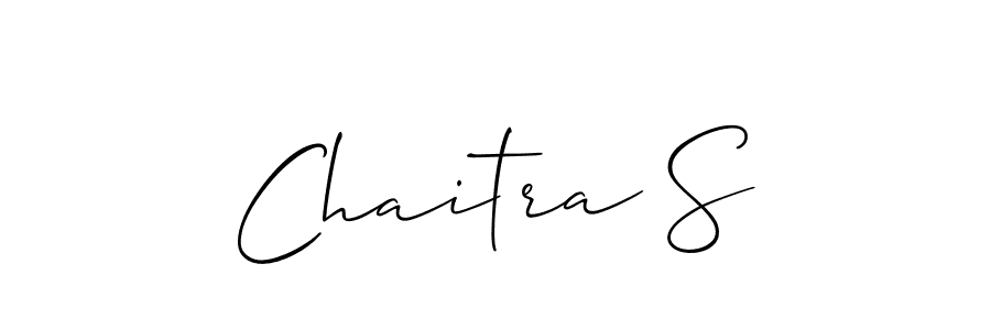 How to make Chaitra S signature? Allison_Script is a professional autograph style. Create handwritten signature for Chaitra S name. Chaitra S signature style 2 images and pictures png