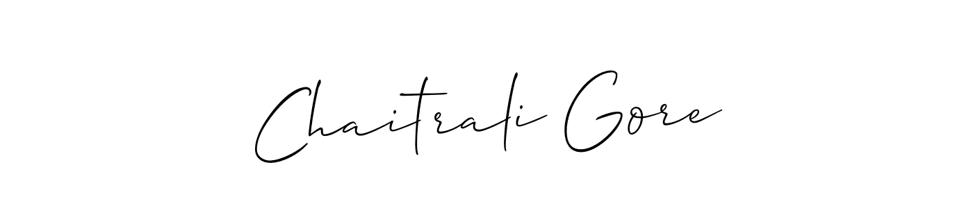 Make a beautiful signature design for name Chaitrali Gore. With this signature (Allison_Script) style, you can create a handwritten signature for free. Chaitrali Gore signature style 2 images and pictures png