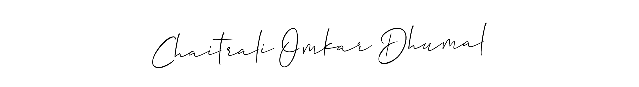 Chaitrali Omkar Dhumal stylish signature style. Best Handwritten Sign (Allison_Script) for my name. Handwritten Signature Collection Ideas for my name Chaitrali Omkar Dhumal. Chaitrali Omkar Dhumal signature style 2 images and pictures png