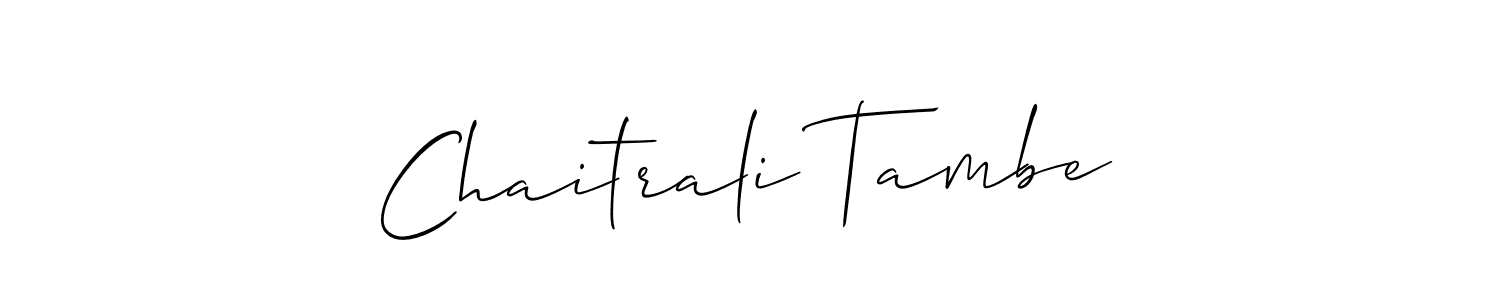 Create a beautiful signature design for name Chaitrali Tambe. With this signature (Allison_Script) fonts, you can make a handwritten signature for free. Chaitrali Tambe signature style 2 images and pictures png
