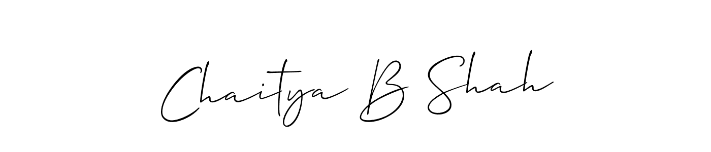 Design your own signature with our free online signature maker. With this signature software, you can create a handwritten (Allison_Script) signature for name Chaitya B Shah. Chaitya B Shah signature style 2 images and pictures png