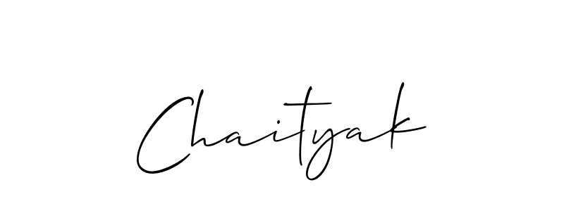 Chaityak stylish signature style. Best Handwritten Sign (Allison_Script) for my name. Handwritten Signature Collection Ideas for my name Chaityak. Chaityak signature style 2 images and pictures png