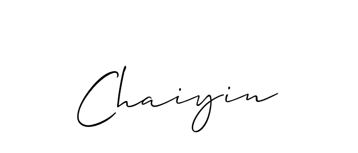 The best way (Allison_Script) to make a short signature is to pick only two or three words in your name. The name Chaiyin include a total of six letters. For converting this name. Chaiyin signature style 2 images and pictures png