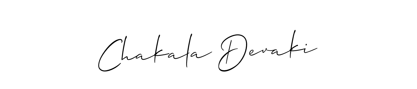 Design your own signature with our free online signature maker. With this signature software, you can create a handwritten (Allison_Script) signature for name Chakala Devaki. Chakala Devaki signature style 2 images and pictures png