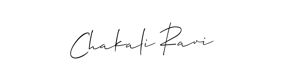 Use a signature maker to create a handwritten signature online. With this signature software, you can design (Allison_Script) your own signature for name Chakali Ravi. Chakali Ravi signature style 2 images and pictures png