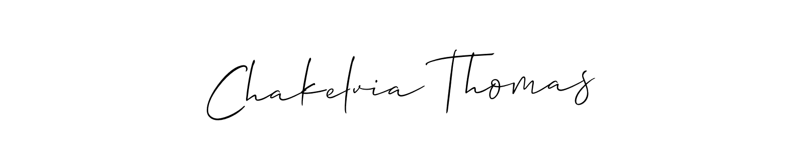 Create a beautiful signature design for name Chakelvia Thomas. With this signature (Allison_Script) fonts, you can make a handwritten signature for free. Chakelvia Thomas signature style 2 images and pictures png