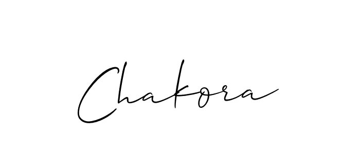 Create a beautiful signature design for name Chakora. With this signature (Allison_Script) fonts, you can make a handwritten signature for free. Chakora signature style 2 images and pictures png
