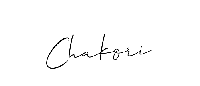 Design your own signature with our free online signature maker. With this signature software, you can create a handwritten (Allison_Script) signature for name Chakori. Chakori signature style 2 images and pictures png