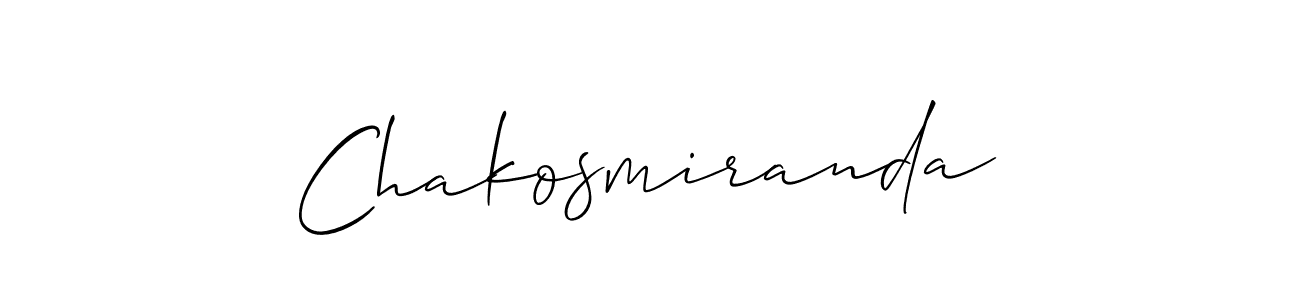 Chakosmiranda stylish signature style. Best Handwritten Sign (Allison_Script) for my name. Handwritten Signature Collection Ideas for my name Chakosmiranda. Chakosmiranda signature style 2 images and pictures png