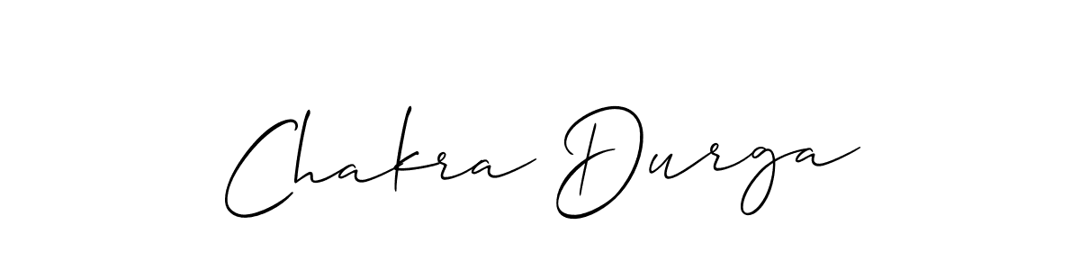Design your own signature with our free online signature maker. With this signature software, you can create a handwritten (Allison_Script) signature for name Chakra Durga. Chakra Durga signature style 2 images and pictures png