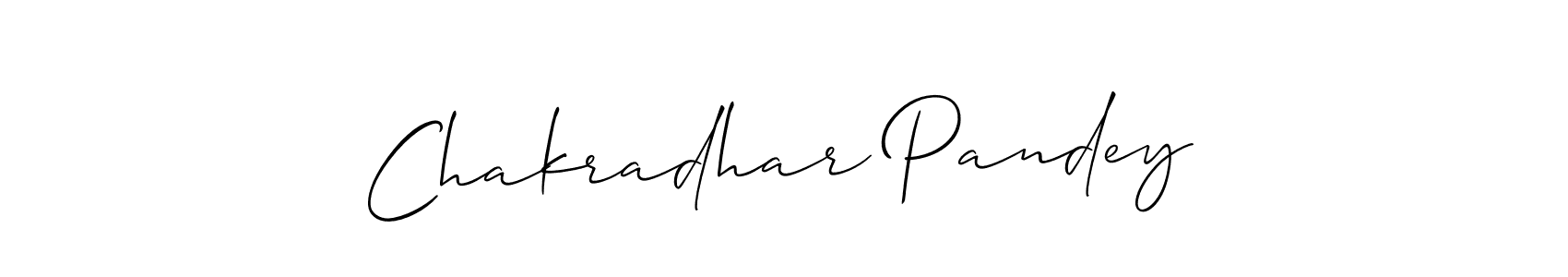 Allison_Script is a professional signature style that is perfect for those who want to add a touch of class to their signature. It is also a great choice for those who want to make their signature more unique. Get Chakradhar Pandey name to fancy signature for free. Chakradhar Pandey signature style 2 images and pictures png
