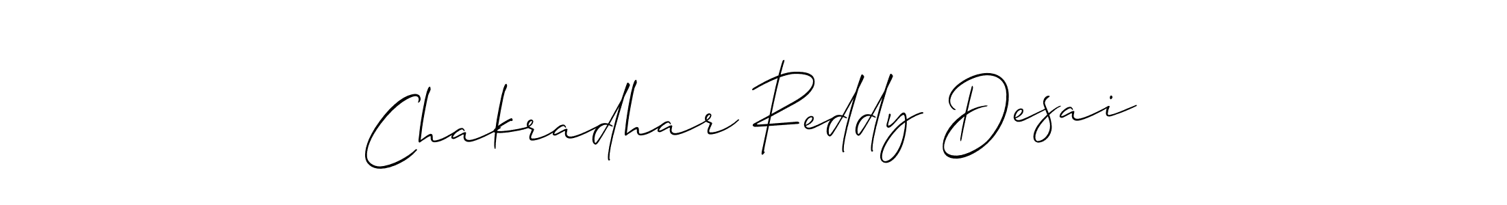 Allison_Script is a professional signature style that is perfect for those who want to add a touch of class to their signature. It is also a great choice for those who want to make their signature more unique. Get Chakradhar Reddy Desai name to fancy signature for free. Chakradhar Reddy Desai signature style 2 images and pictures png
