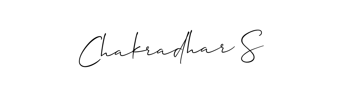 Similarly Allison_Script is the best handwritten signature design. Signature creator online .You can use it as an online autograph creator for name Chakradhar S. Chakradhar S signature style 2 images and pictures png