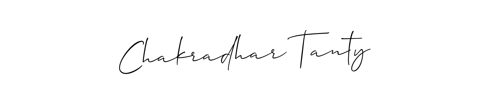 Design your own signature with our free online signature maker. With this signature software, you can create a handwritten (Allison_Script) signature for name Chakradhar Tanty. Chakradhar Tanty signature style 2 images and pictures png